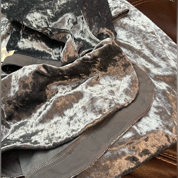 NWT Mystree Dress Katherine Lemon Boutique Velvet Velour pockets Shimmer Charco - Picture 14 of 16